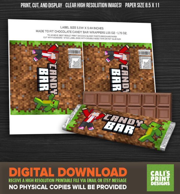 Printable Maizen Mikey JJ Chocolate Candy Bar Label -  Mikey JJ party - Maizen