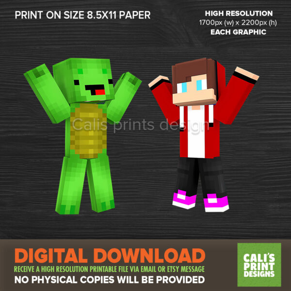 Printable Maizen Mikey JJ Cutouts -  Mikey JJ Birthday - Maizen